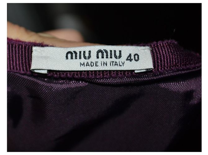 Miu Miu Bleistiftrock aus Wolle Bordeaux - Ansicht 5
