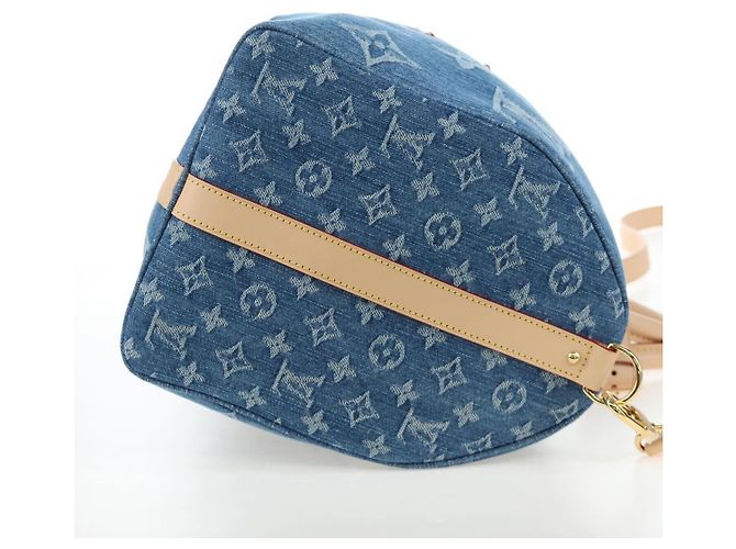 Louis Vuitton Keepall Bandouliere Limited Edition Monogram Watercolor Stripes Denim 50 Azul - vista 4