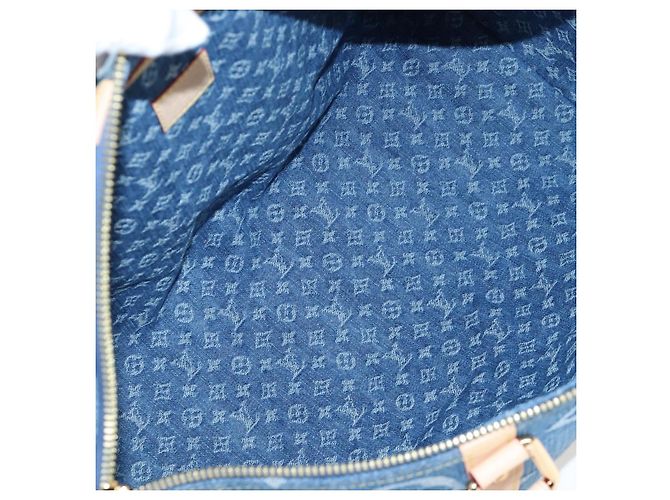 Louis Vuitton Keepall Bandouliere Limited Edition Monogram Watercolor Stripes Denim 50 Azul - vista 5