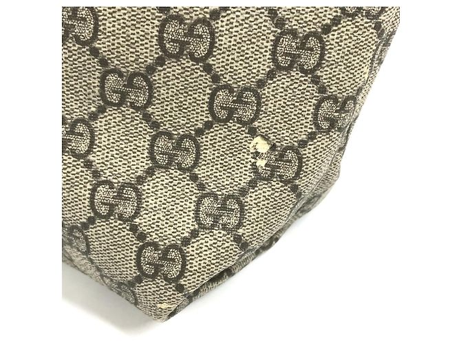 Gucci 211134 GG Supreme Sherry Line Shoulder Tote Beige - vista 11