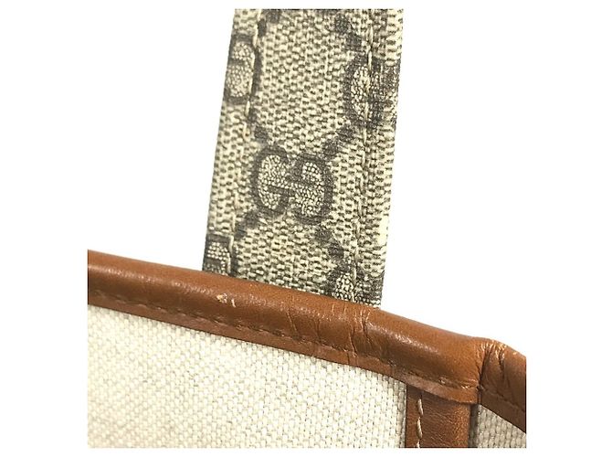 Gucci 211134 GG Supreme Sherry Line Shoulder Tote Beige - vista 13