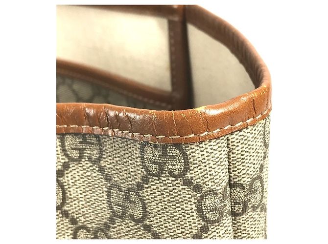 Gucci 211134 GG Supreme Sherry Line Shoulder Tote Beige - vista 14