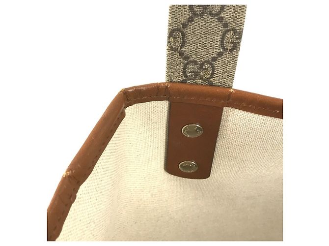 Gucci 211134 GG Supreme Sherry Line Shoulder Tote Beige - vista 16