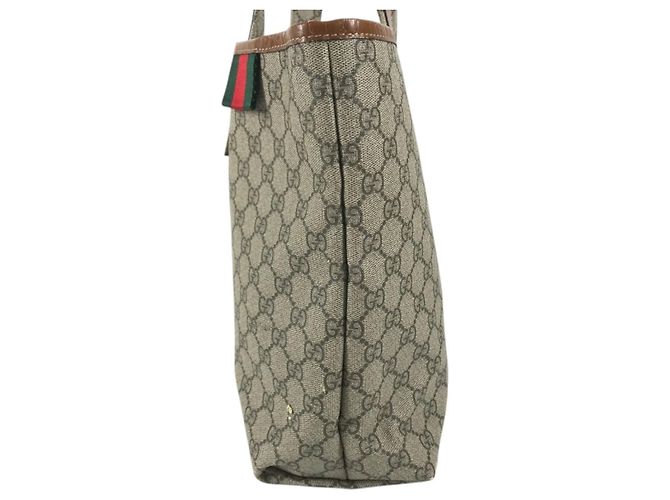Gucci 211134 GG Supreme Sherry Line Shoulder Tote Beige - vista 3