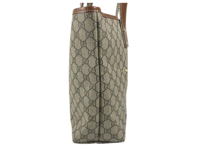 Gucci 211134 GG Supreme Sherry Line Shoulder Tote Beige - vista 4