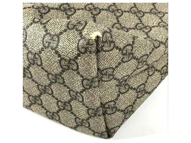 Gucci 211134 GG Supreme Sherry Line Shoulder Tote Beige - vista 7
