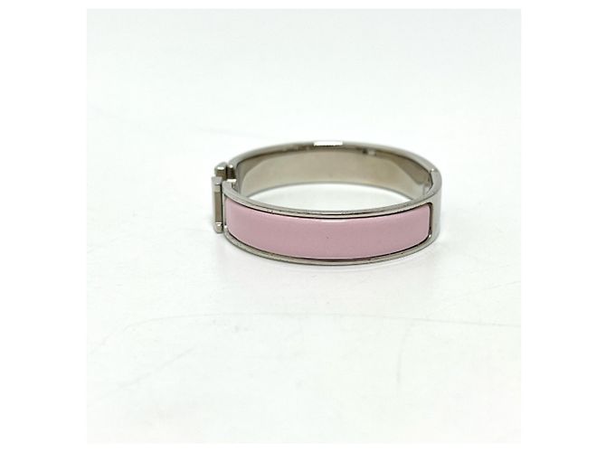 Hermès Hermes Clic Clac PM Armreif Silber Pink - Ansicht 2