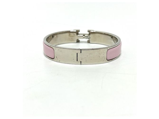 Hermès Hermes Clic Clac PM Armreif Silber Pink - Ansicht 3