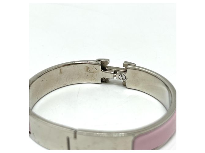 Hermès Hermes Clic Clac PM Armreif Silber Pink - Ansicht 7