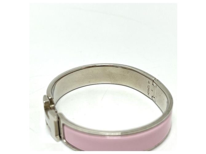 Hermès Hermes Clic Clac PM Armreif Silber Pink - Ansicht 8