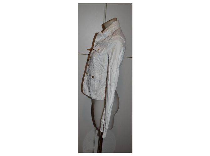 Dsquared2 White Cotton Military Jacket with Gold Buttons - view 5