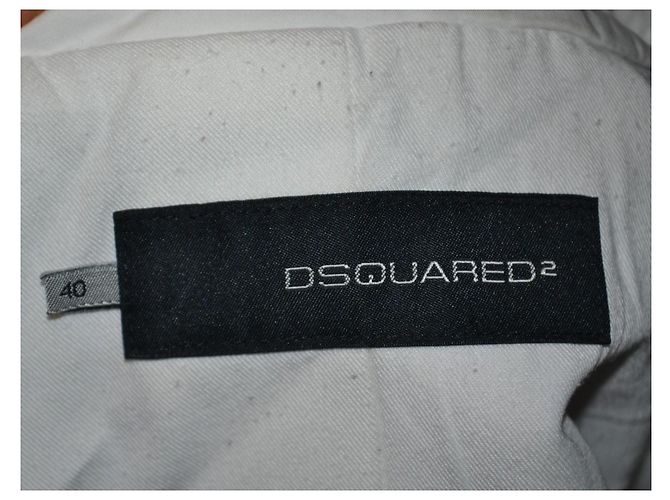 Dsquared2 White Cotton Military Jacket with Gold Buttons - view 7