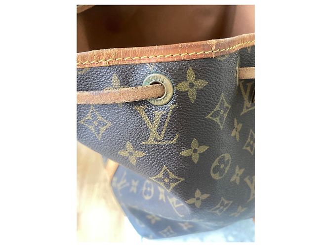 Noe Bolsa Louis Vuitton Noé Monogram Marrom Monograma - vista 15