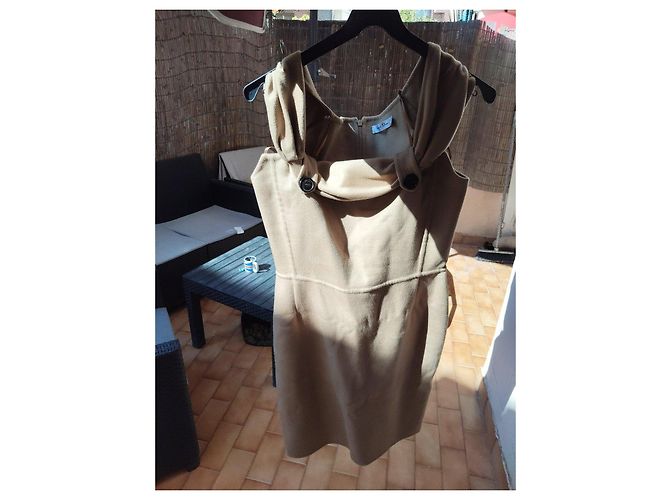 Christian Dior Sommerkleid aus Kaschmir Beige - Ansicht 4