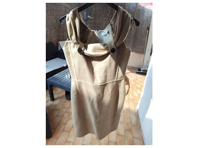 Christian Dior Sommerkleid aus Kaschmir Beige - Ansicht 5