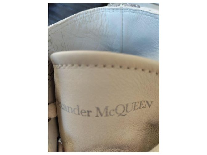 Sneakers alte in pelle bianca Alexander McQueen Bianco - vista 4