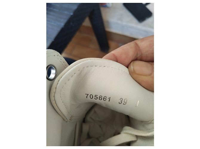 Sneakers alte in pelle bianca Alexander McQueen Bianco - vista 5