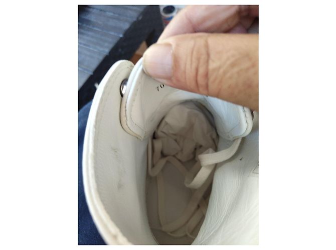 Sneakers alte in pelle bianca Alexander McQueen Bianco - vista 6