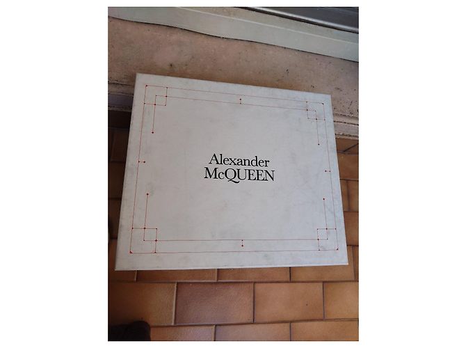 Sneakers alte in pelle bianca Alexander McQueen Bianco - vista 8