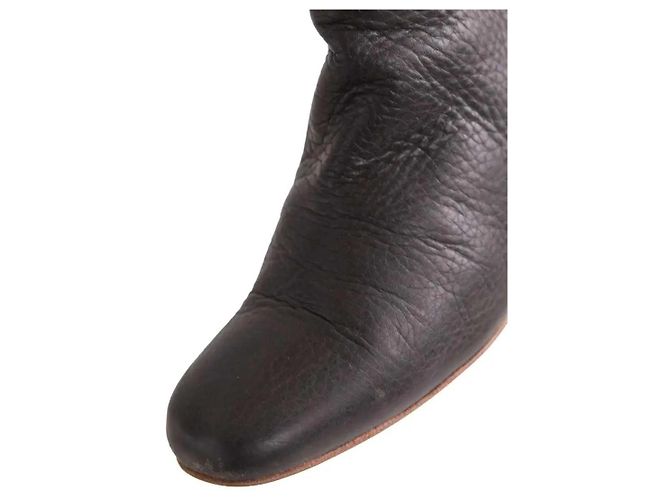 Botas de couro pretas Chloé Preto - vista 5