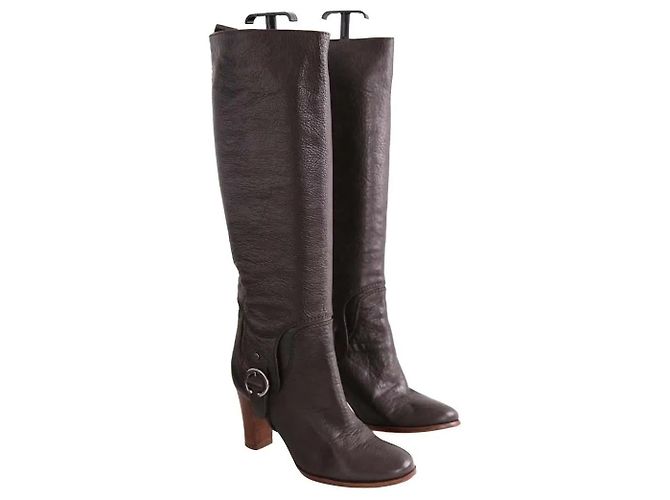 Céline Brown Leather Boots - view 3