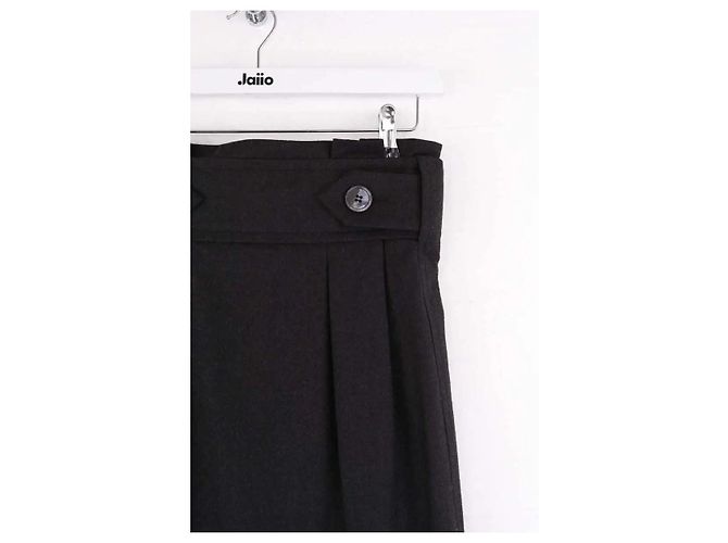 Falda Yves Saint Laurent de lana antracita Gris antracita - vista 2