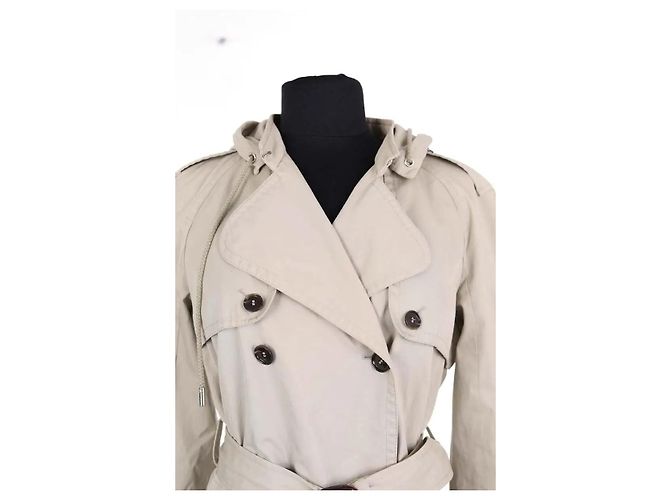 Trench coat bege de algodão Dolce & Gabbana - vista 2
