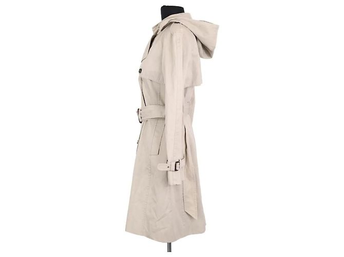 Trench coat bege de algodão Dolce & Gabbana - vista 3