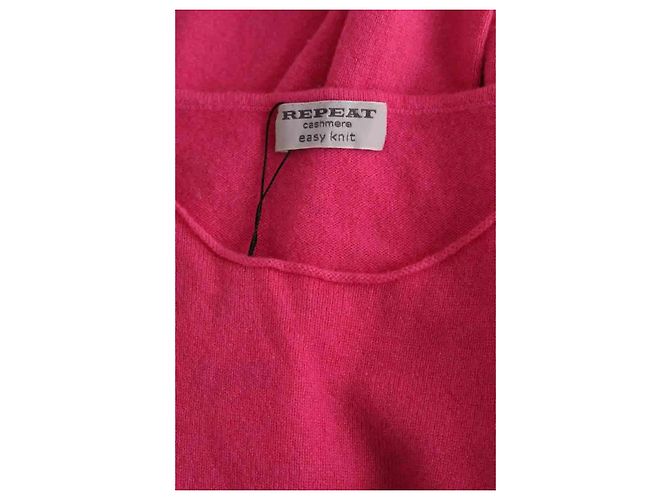 Autre Marque Pull Repeat en cachemire rose - vue 5