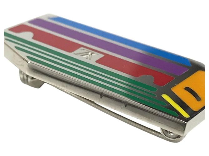 Broche Louis Vuitton 2018 Time Capsule Exhibition Plata Multicolor - vista 12