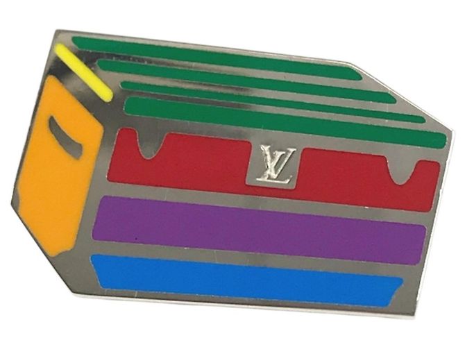 Broche Louis Vuitton 2018 Time Capsule Exhibition Plata Multicolor - vista 9