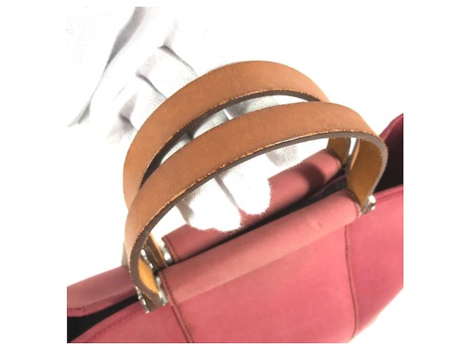 Hermès Borsa a tracolla Hermes Cabas Elan PM Vertical Marrone Rosso - vista 10
