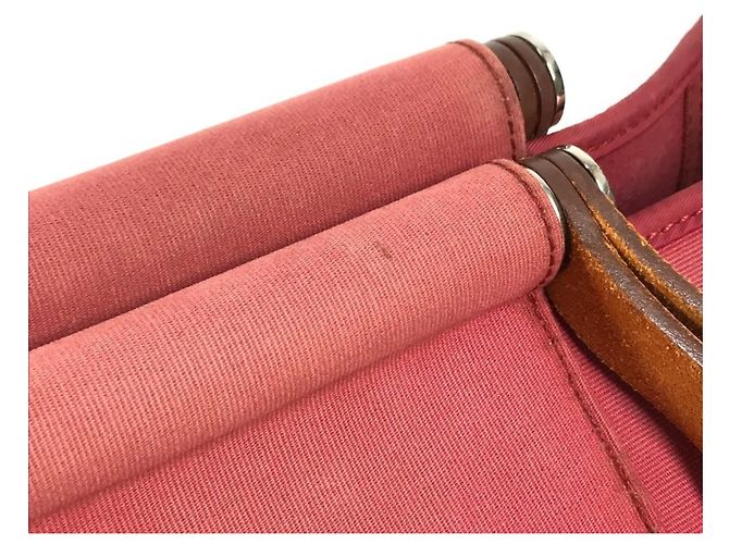 Hermès Borsa a tracolla Hermes Cabas Elan PM Vertical Marrone Rosso - vista 12