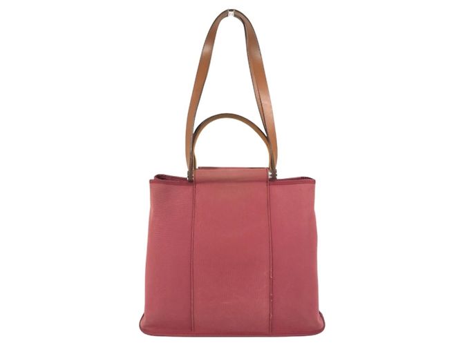Hermès Borsa a tracolla Hermes Cabas Elan PM Vertical Marrone Rosso - vista 2