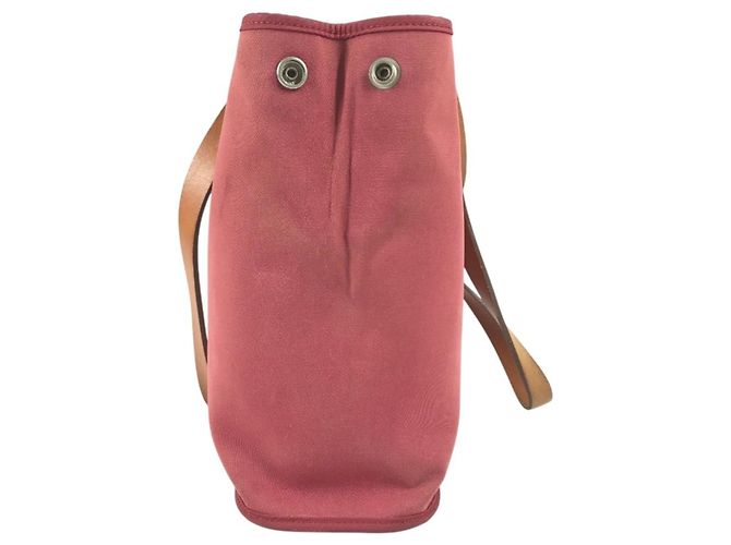 Hermès Borsa a tracolla Hermes Cabas Elan PM Vertical Marrone Rosso - vista 3