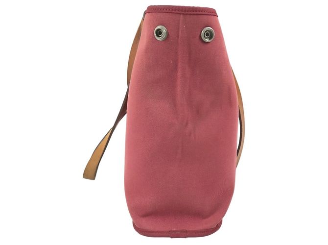 Hermès Borsa a tracolla Hermes Cabas Elan PM Vertical Marrone Rosso - vista 4
