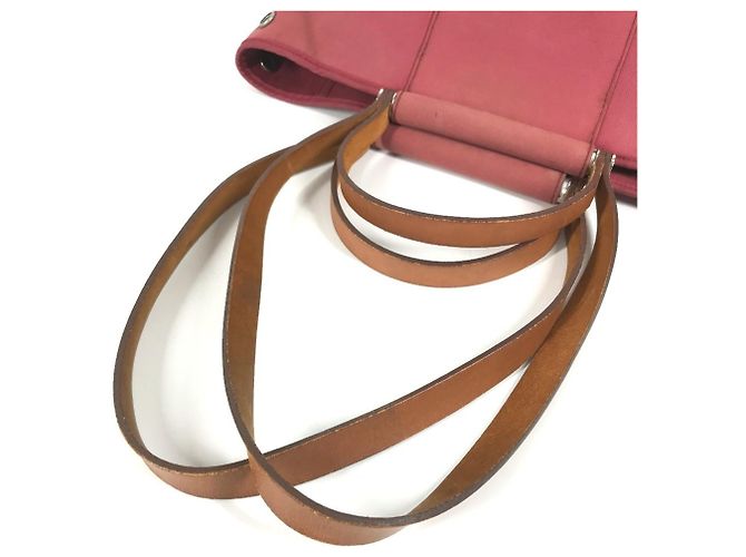 Hermès Borsa a tracolla Hermes Cabas Elan PM Vertical Marrone Rosso - vista 8