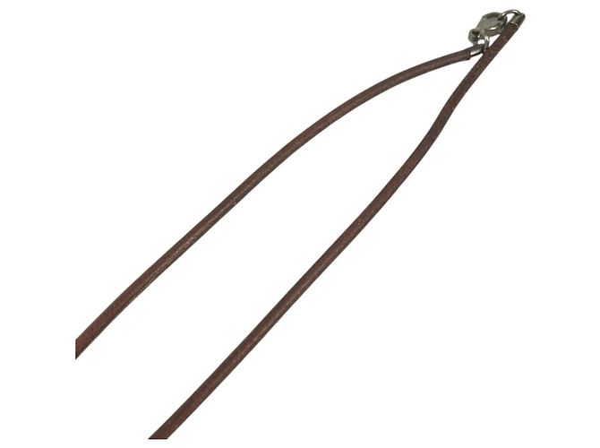 Hermès Hermes Cheval Horse Accessory Choker Marrone Argento - vista 14