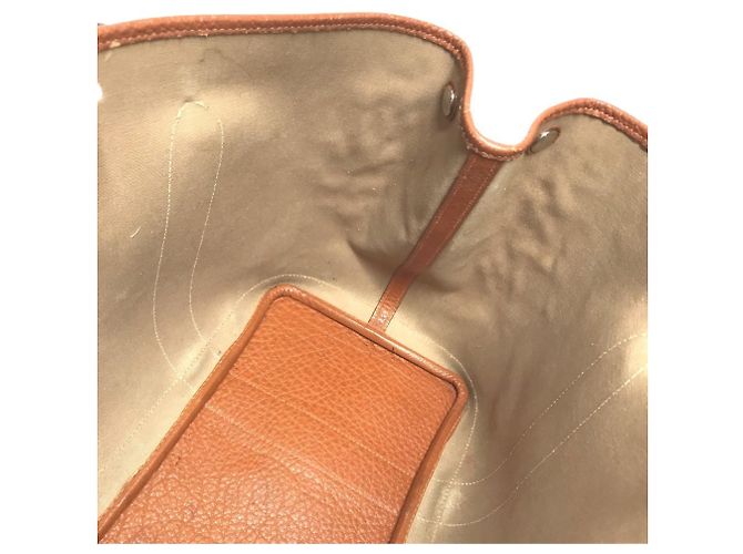 Borsa a spalla in pelle e tela Garden Party PM di Hermès Arancione - vista 13
