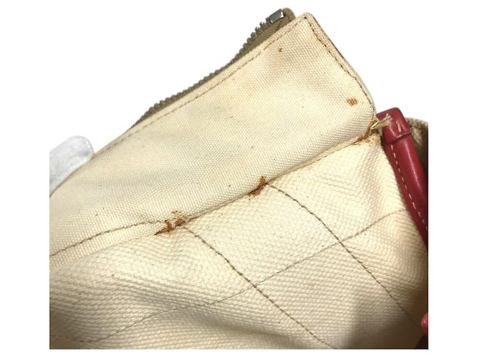 Bolsa de ombro e tote com estampa total da Prada Vermelho Bege Amarelo - vista 14