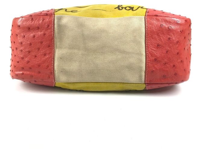 Bolsa de ombro e tote com estampa total da Prada Vermelho Bege Amarelo - vista 5