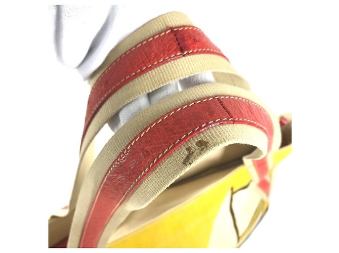 Bolsa de ombro e tote com estampa total da Prada Vermelho Bege Amarelo - vista 8