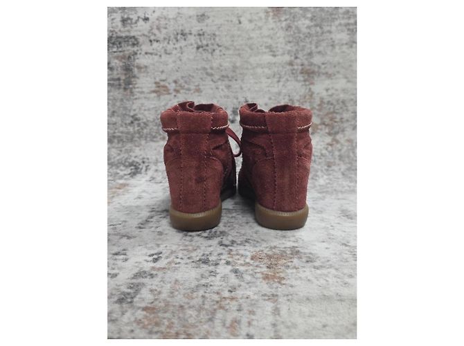 Isabel Marant Bobby High-Top-Sneaker Bordeaux Wildleder - Ansicht 7