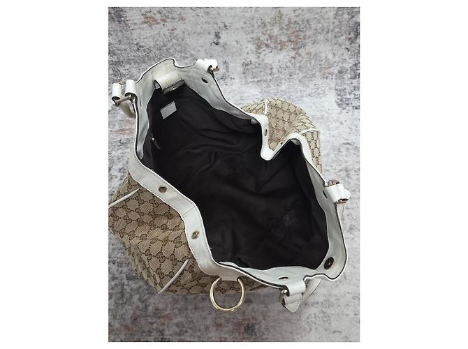 Borsa a Mano Gucci Sukey in tela monogram Beige - vista 12