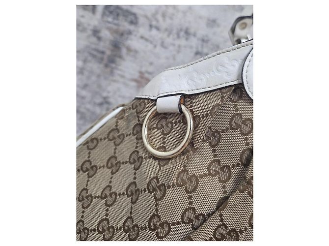 Borsa a Mano Gucci Sukey in tela monogram Beige - vista 2