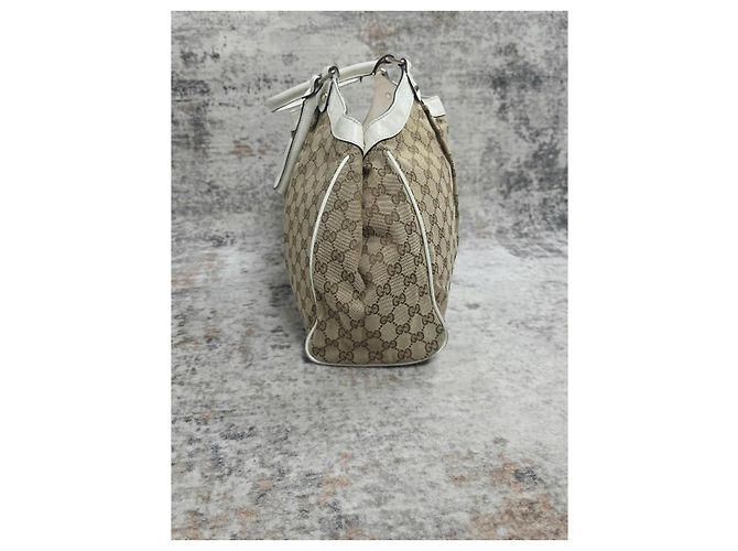 Borsa a Mano Gucci Sukey in tela monogram Beige - vista 5