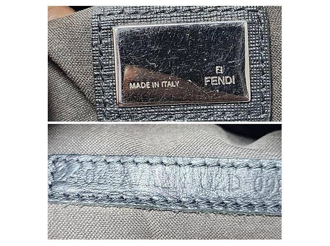 Fendi Borsa Messenger Piatta Zucca Nero/Grigio - vista 2