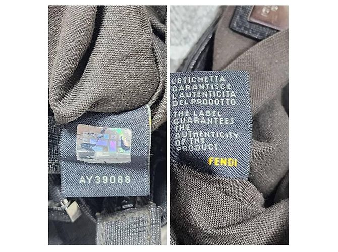 Fendi Borsa Messenger Piatta Zucca Nero/Grigio - vista 4