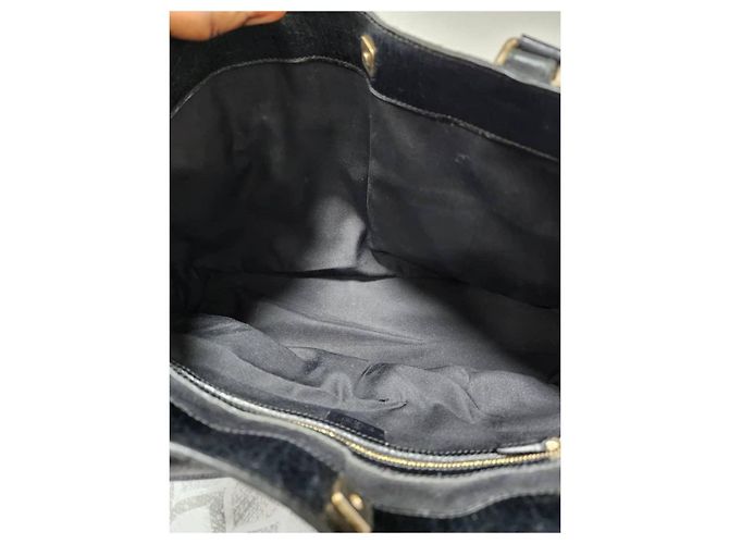 Gucci Borsa Tote GG Canvas Horsebit Nera Nero - vista 9