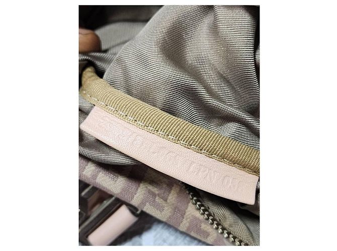 Fendi Zucchino FF Handtasche Beige Rosa Pink - Ansicht 2